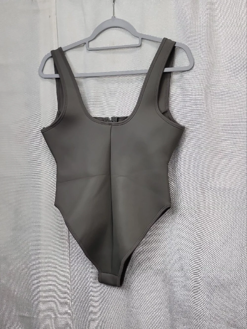 Skims Rubberized Scuba Swim Scoop Neck One-Piece Size Large